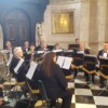 Leyburn Brass Band who march every year at the Durham Miners Gala played at Mary's memorial