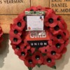 Branch wreath laid to remember the fallen