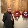 Les Timbey laying a wreath on behalf of GMB