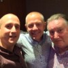 GMB General Secretary Tim Roache with former General Secretary Paul Kenny and Rep Kaveh Damestani