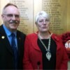 Jimmy Jamieson and Cllr Jan Blakey - Remembrance Day 2014