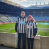 Rep Patrick Rice and his wife Joanne attending a Newcastle match